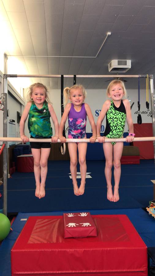 Bar practice at Twisterz Gymnastics Academy