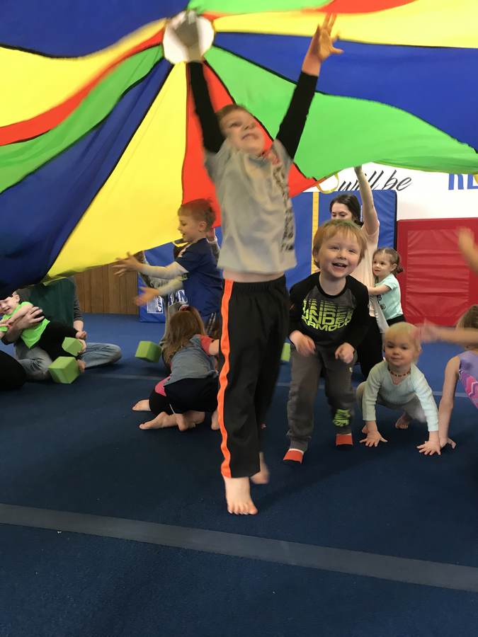 In the gym at Twisterz Gymnastics Academy